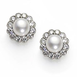 classic and elegant jewellery - pearl-and-diamond-cluster-earrings.jpg